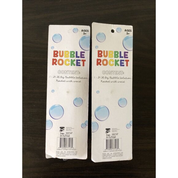 3 For $6 NIP Premium Bubble Solutions Bubble Rocket 066 Lot Of Two Red - Picture 2 of 2